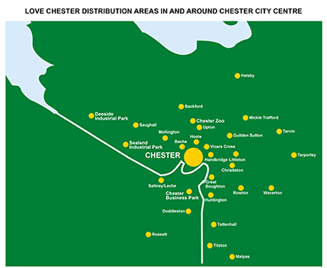 Love Chester Distribtuion Map